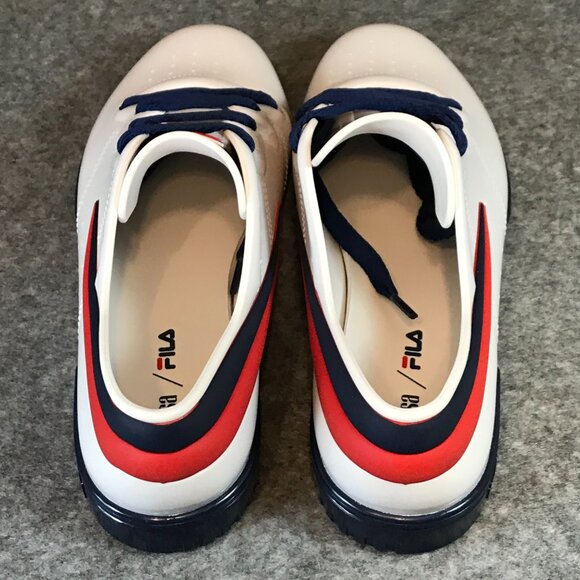Melissa + Fila Blue White Women's Lace Up Sneakers - Picture 9 of 11
